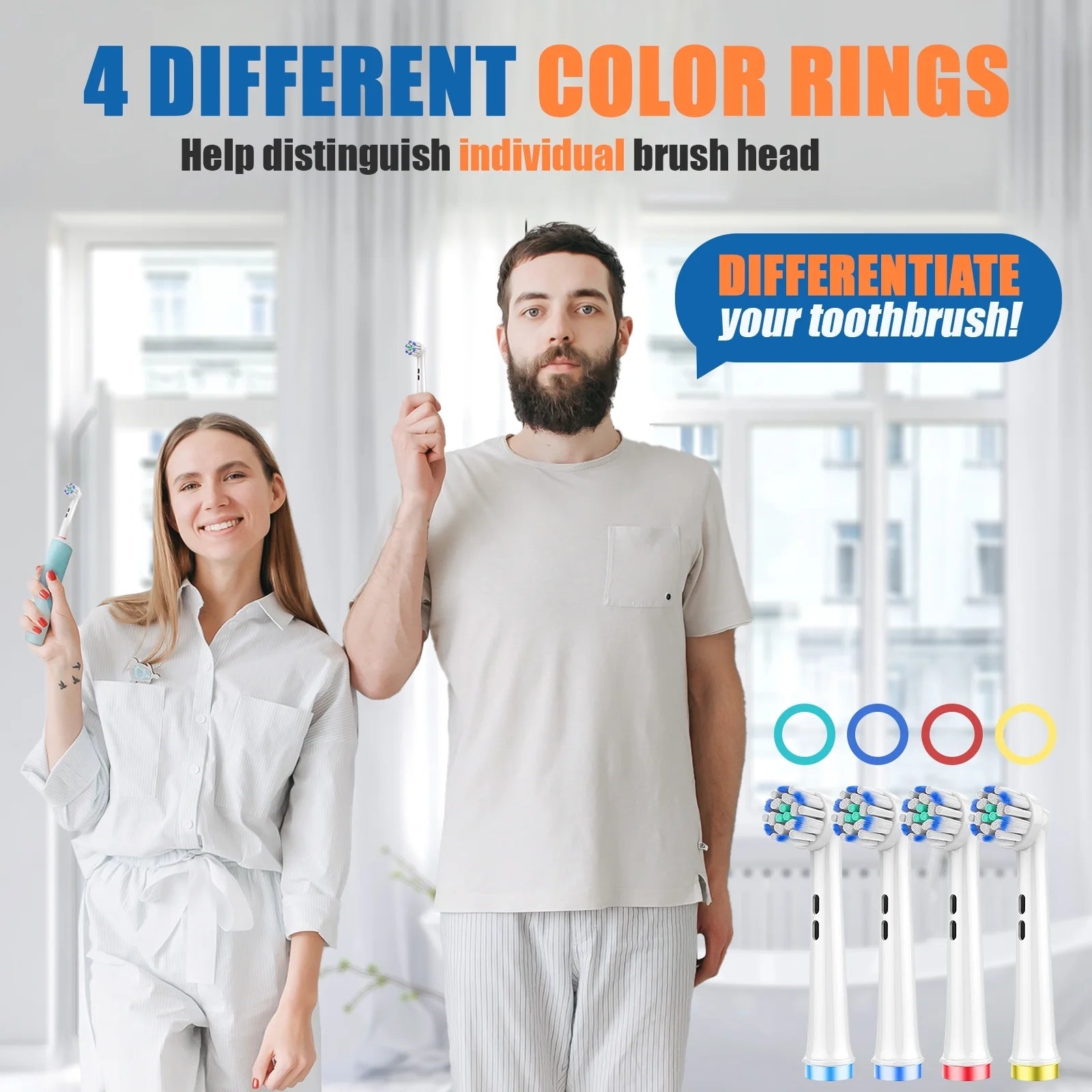 Replacement Toothbrush Heads Compatible with Oral B, Professional - Everbeaut