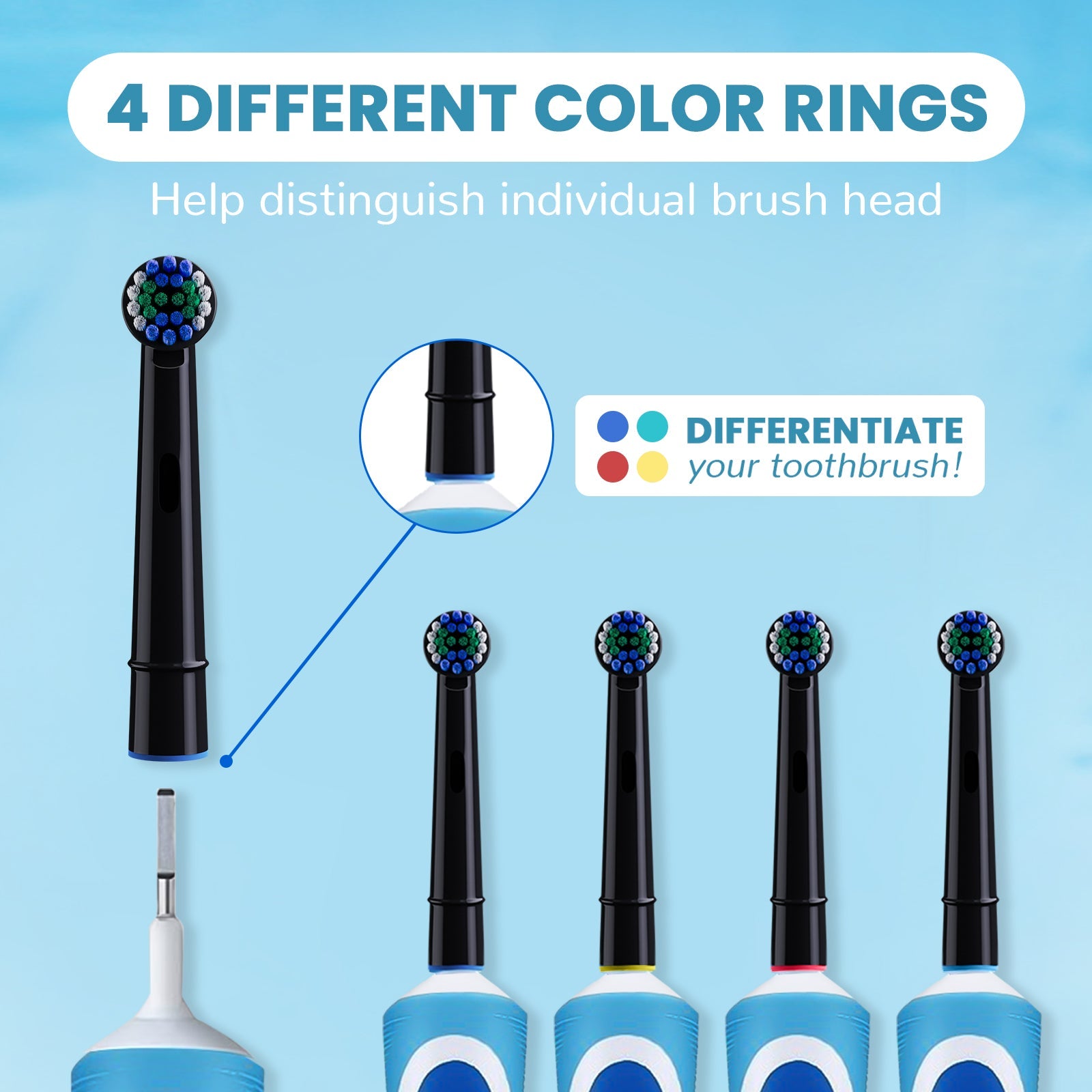 Oral-B CrossAction Electric Toothbrush Replacement Brush Heads – 20 Pack, Precision Clean Bristles, Compatible with Most Oral-B Handles – Black – Premium Health & Beauty Product by Everbeaut.