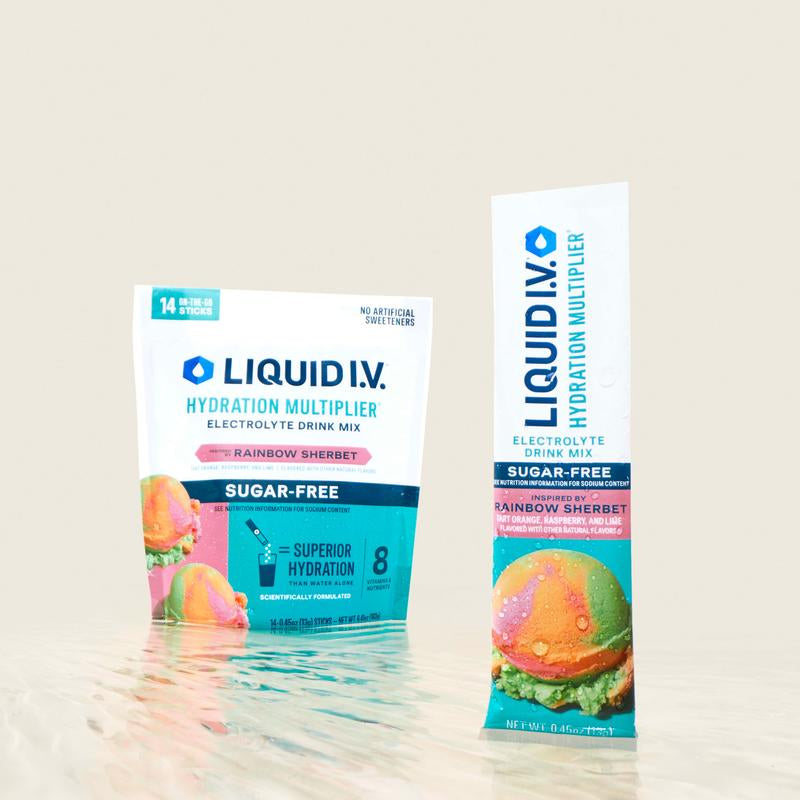 Liquid I.V.® Hydration Multiplier Electrolyte Drink Mix – Variety Pack (16 Sticks) | Cotton Candy, Rainbow Sherbet & Firecracker Popsicle Flavors | Rapid Rehydration Powder for Energy, Wellness & Recovery – Premium Health & Beauty Product by Everbeaut.