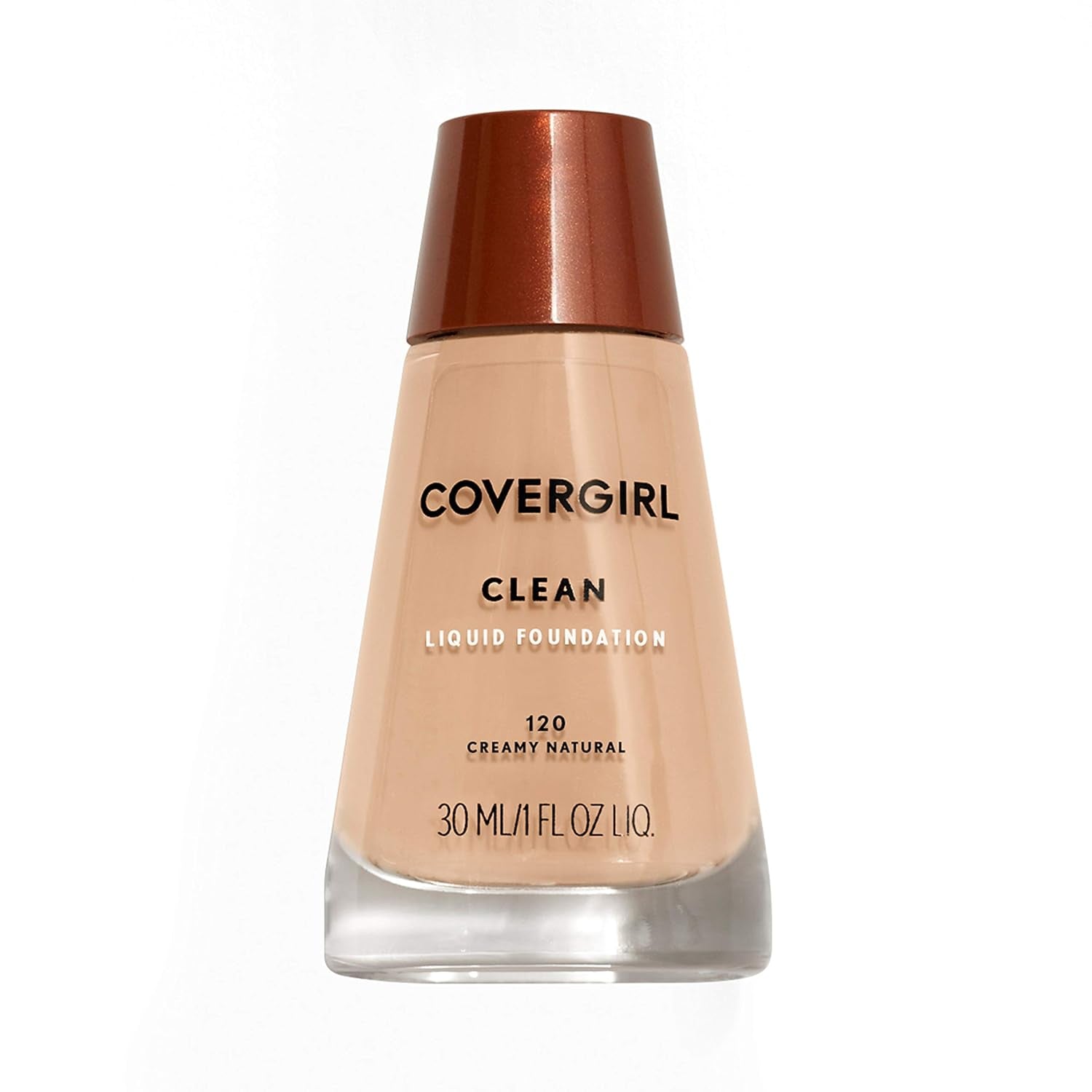 COVERGIRL Clean Foundation for Normal Skin – Lightweight Liquid Makeup, Natural Finish, Breathable Oil-Control Formula Natural 120, 1 Oz – Premium Health & Beauty Product by Everbeaut.