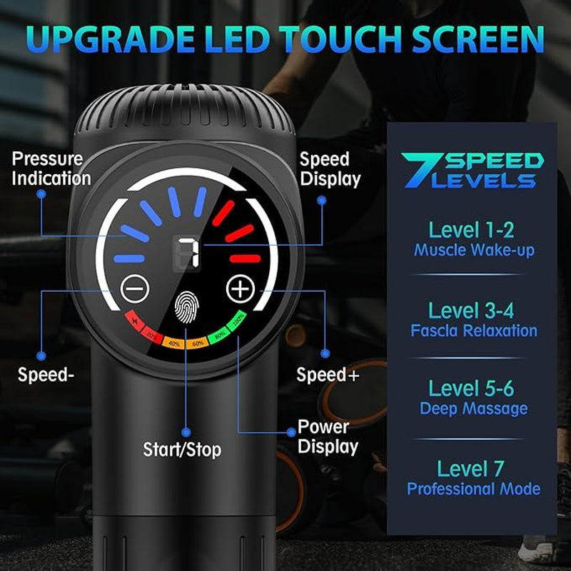 TOLOCO Deep Tissue Massage Gun – Upgrade Percussion Back Massager with 10 Heads | Quiet Muscle Therapy Gun for Pain Relief, Recovery & Relaxation – Premium Health & Beauty Product by Everbeaut.