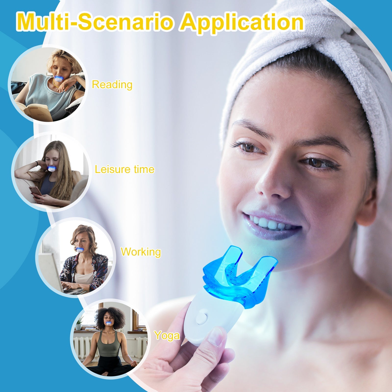 Whitening Kit for Sensitive Teeth Oral Care Includes LED Light 4 - Everbeaut