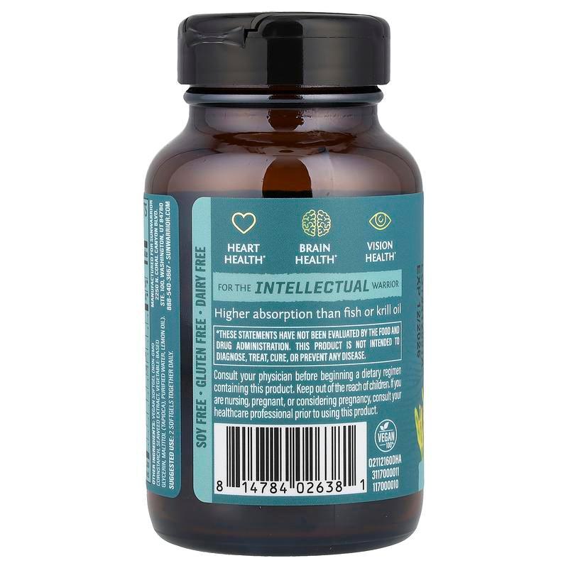 Sunwarrior Algae-Based Omega-3, Vegan DHA + EPA, 60 Vegan Softgels – Premium Health & Beauty Product by Everbeaut.
