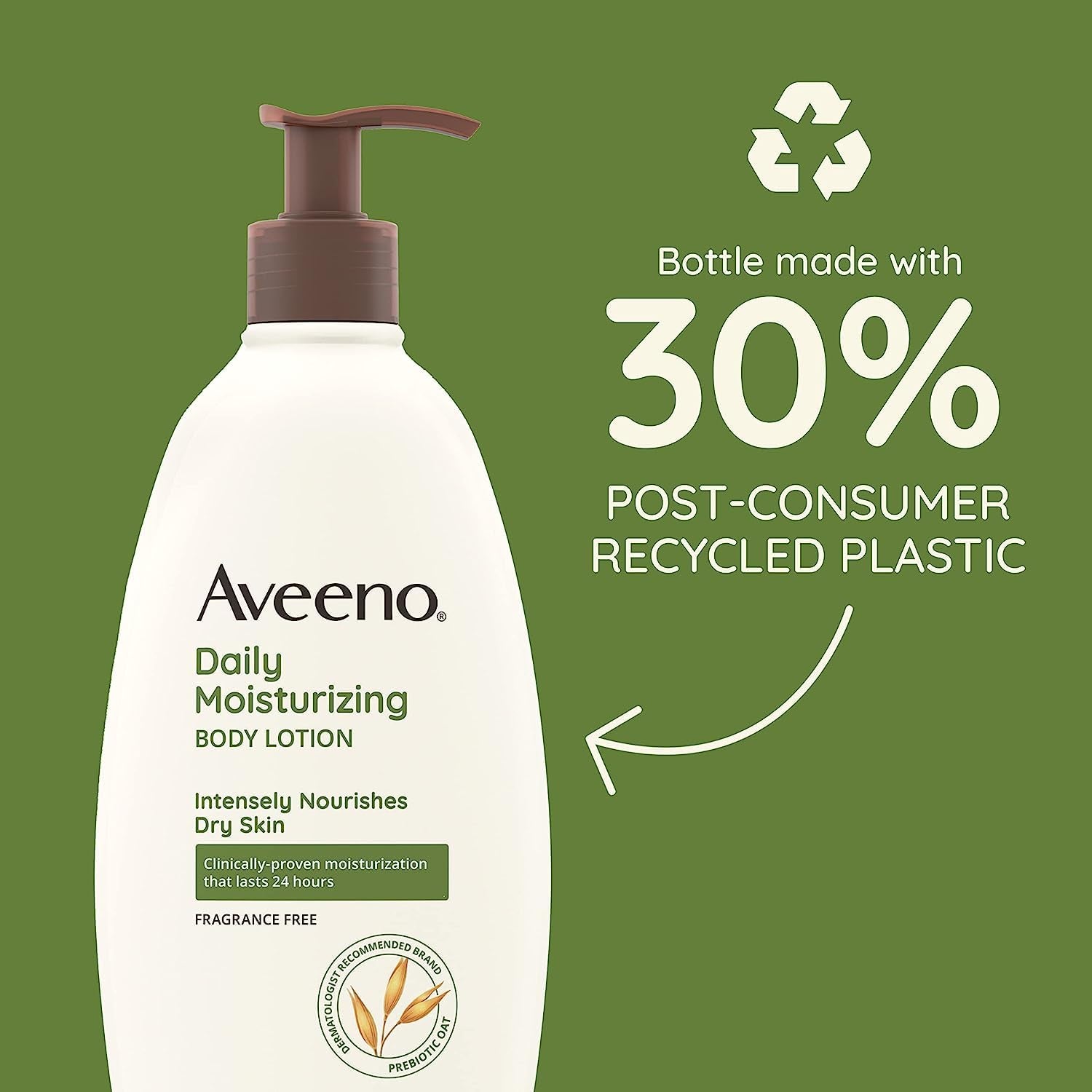 Aveeno Daily Moisturizing Body Lotion – Fragrance-Free Prebiotic Oat Formula for Dry, Sensitive Skin – 72-Hour Hydration, Non-Greasy, Dermatologist Recommended – 18 fl oz – Premium Health & Beauty Product by Everbeaut.
