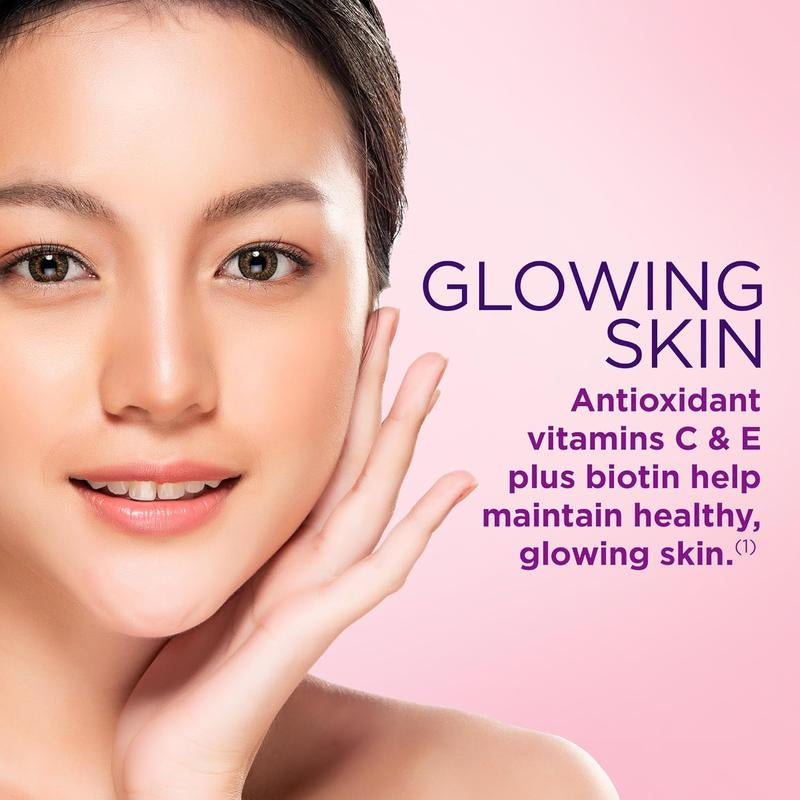 Nature’S Bounty Hair, Skin & Nails Gummies – 2,500 Mcg Biotin, Antioxidant Vitamins C & E, Strawberry Flavor, Beauty & Wellness Supplement – Premium Health & Beauty Product by Everbeaut.