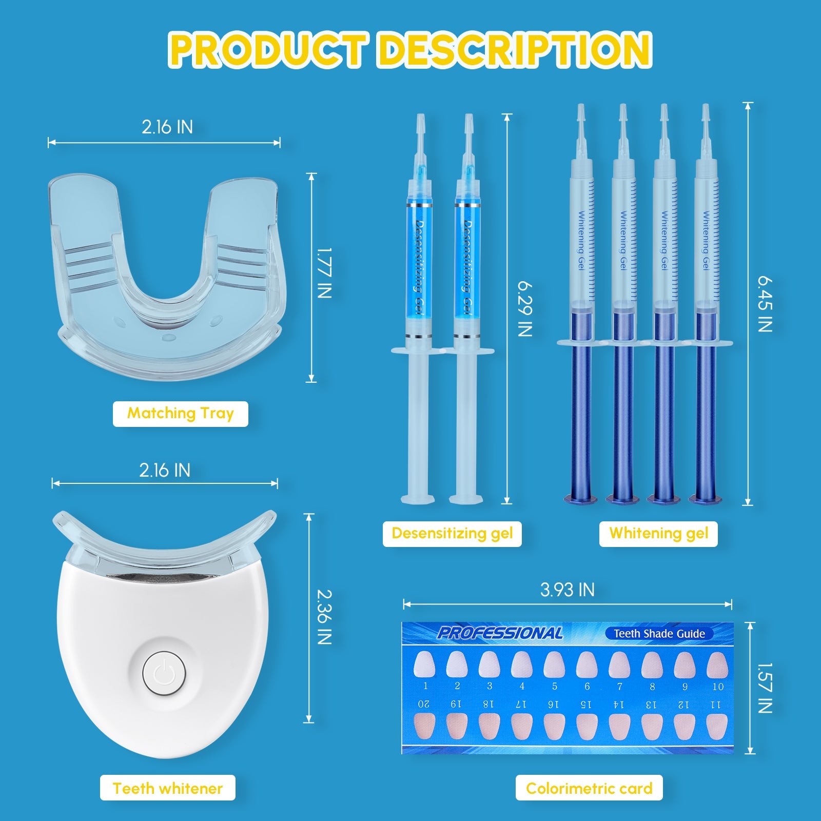 Whitening Kit for Sensitive Teeth Oral Care Includes LED Light 4 - Everbeaut