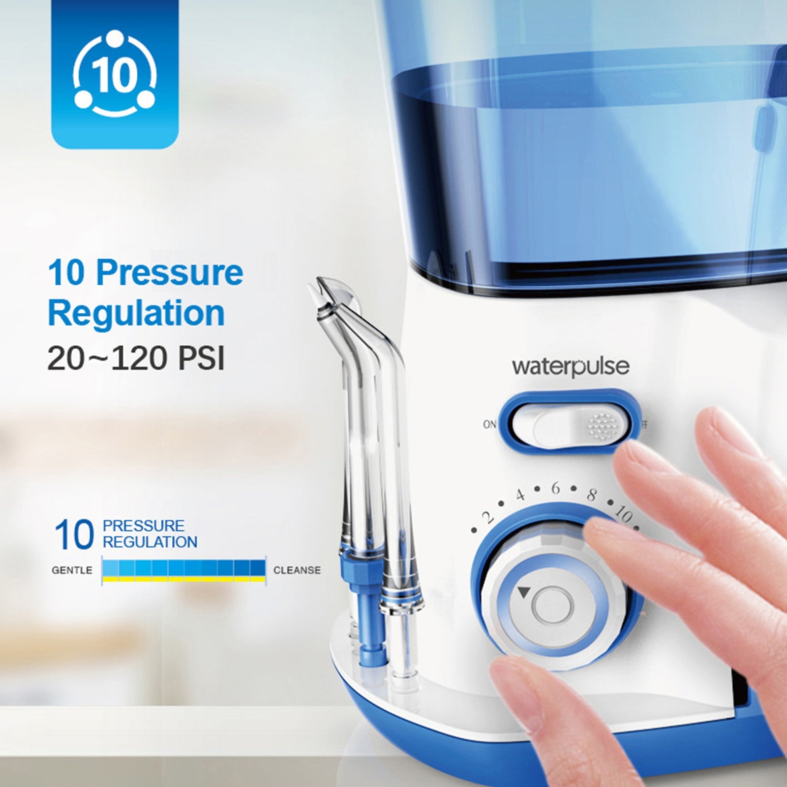 Oral Irrigator Teeth Water Flosser Waterproof 800ml Volume Reservoir - Everbeaut