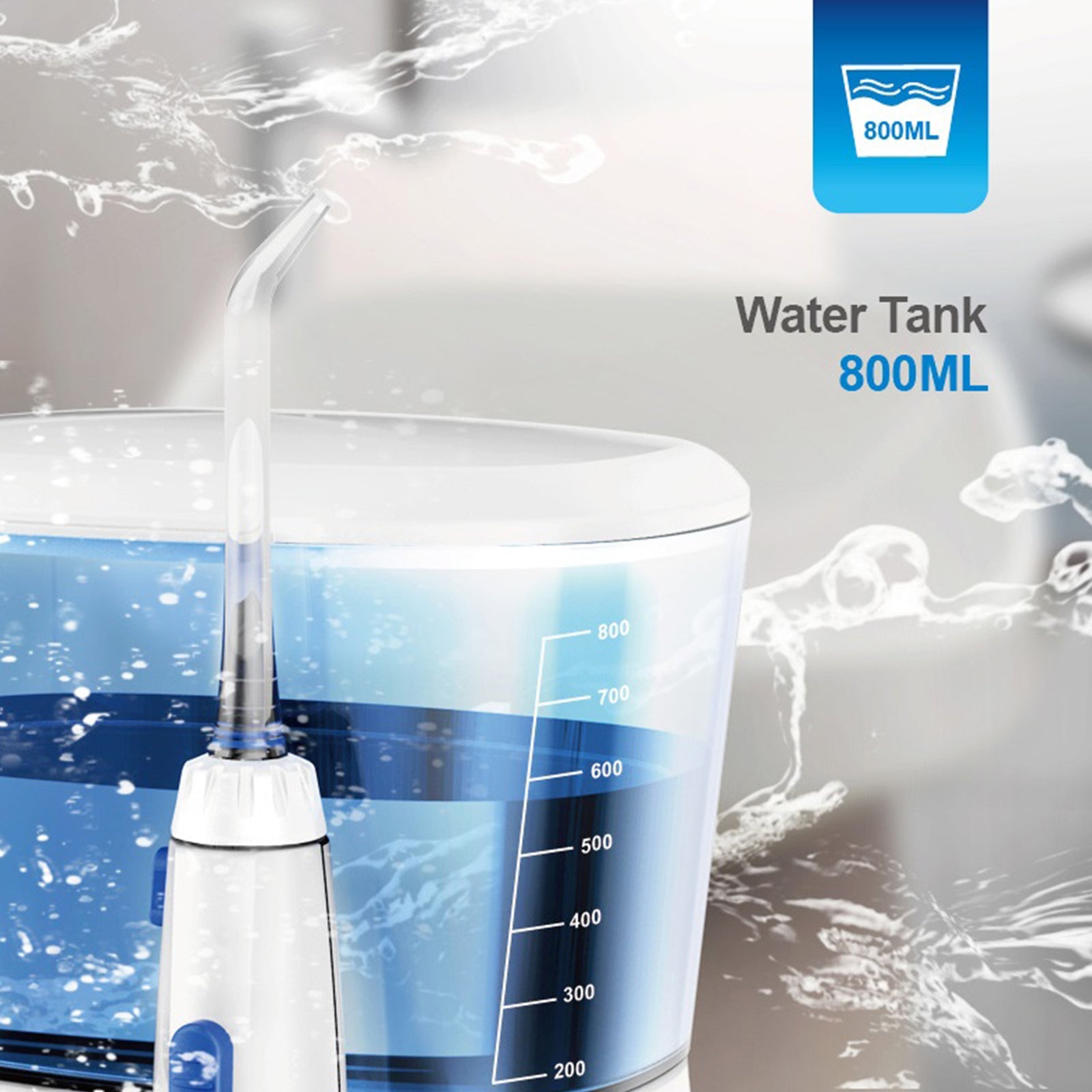 Oral Irrigator Teeth Water Flosser Waterproof 800ml Volume Reservoir - Everbeaut