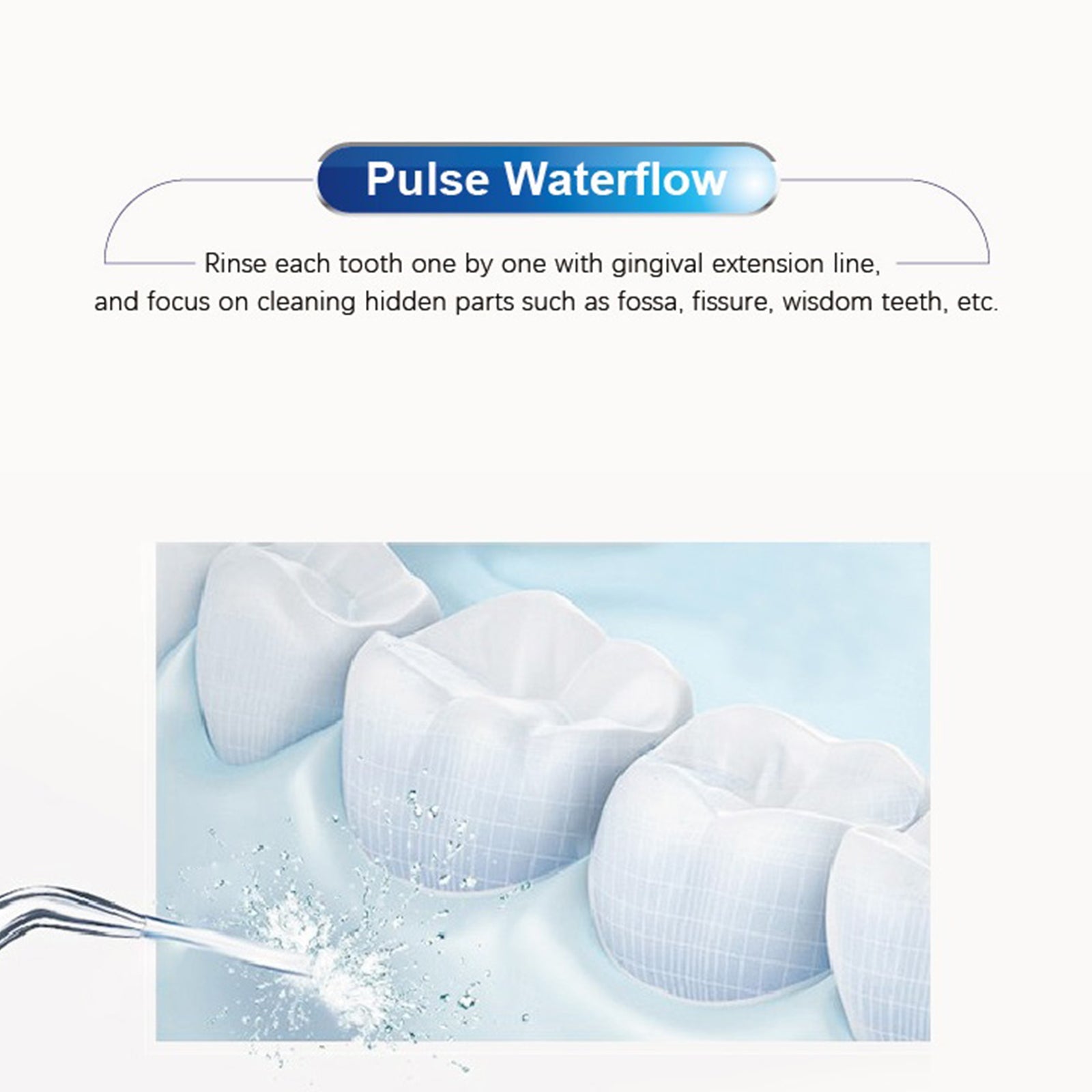 Oral Irrigator Teeth Water Flosser Waterproof 800ml Volume Reservoir - Everbeaut