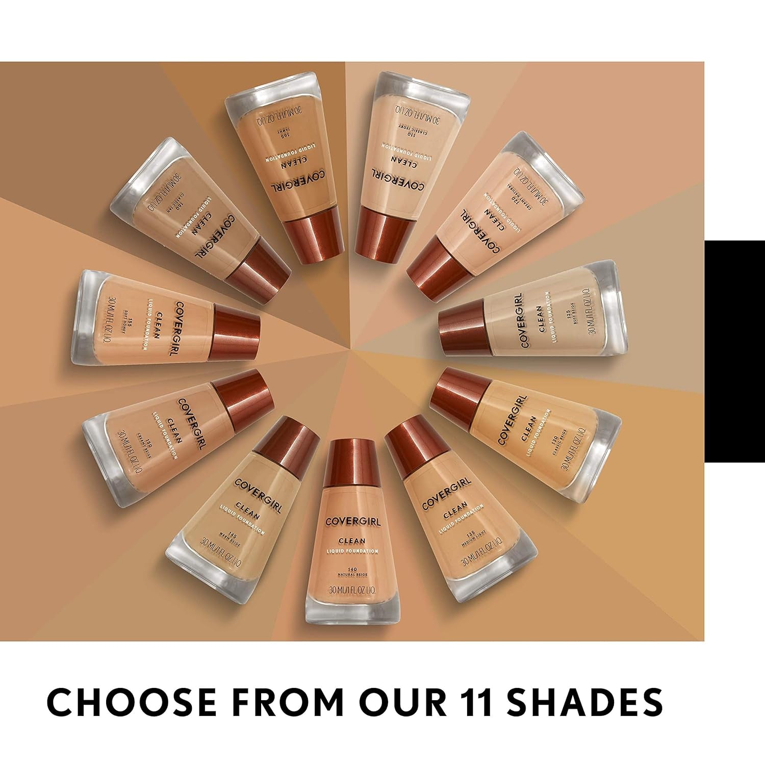 COVERGIRL Clean Foundation for Normal Skin – Lightweight Liquid Makeup, Natural Finish, Breathable Oil-Control Formula Natural 120, 1 Oz – Premium Health & Beauty Product by Everbeaut.