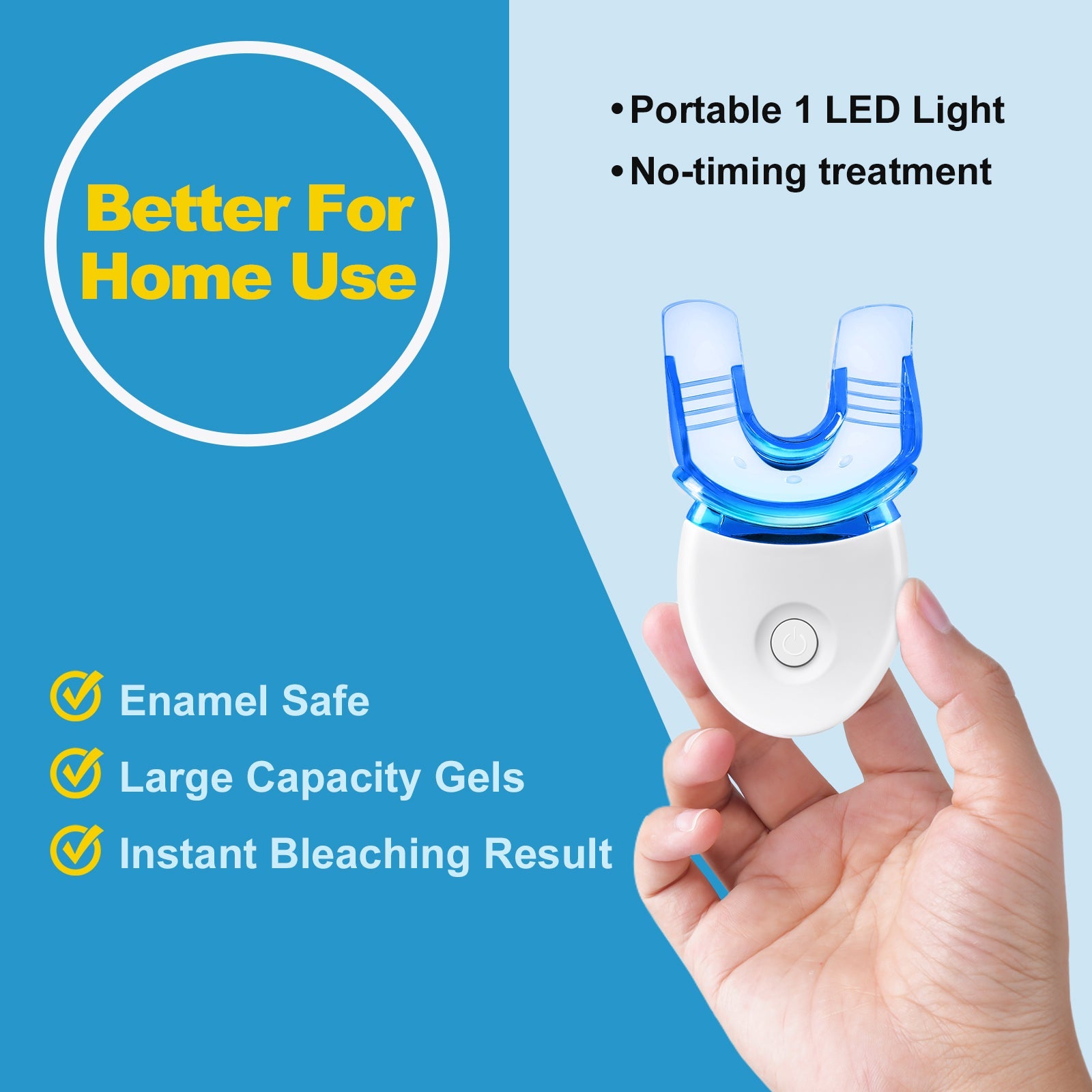 Whitening Kit for Sensitive Teeth Oral Care Includes LED Light 4 - Everbeaut