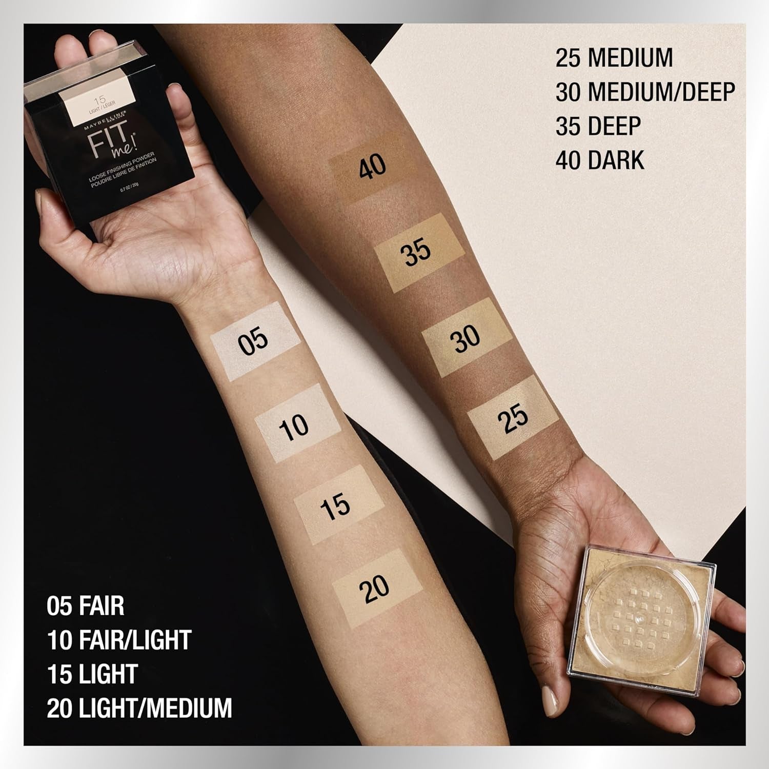 Fit Me Loose Setting Powder, Face Powder and Finishing Makeup, Medium, 1 Count
