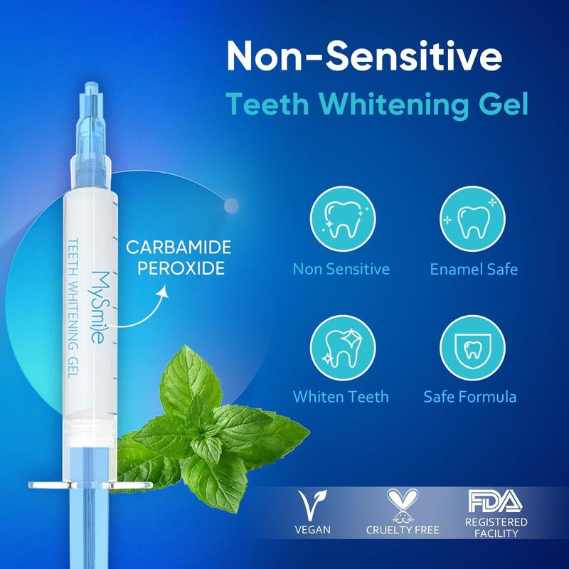 Mysmile Pro Dental Grade Teeth Whitening Kit W/ 28X LED Light 3 Carbamide Peroxide Gels 10-Min Fast Whitening Non-Sensitive Formula Buy 1 Get 1 Free Tiktokshopblackfriday