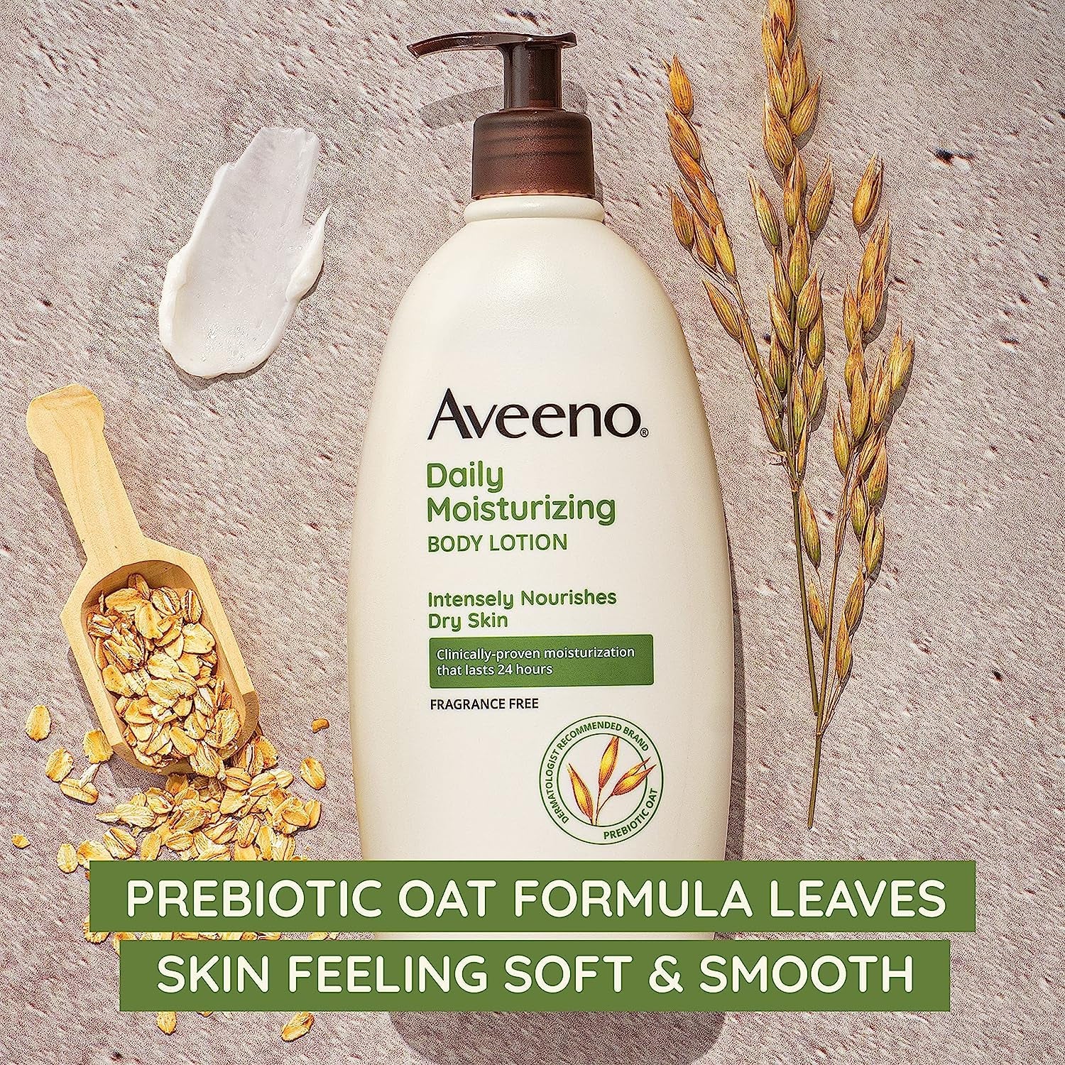 Aveeno Daily Moisturizing Body Lotion – Fragrance-Free Prebiotic Oat Formula for Dry, Sensitive Skin – 72-Hour Hydration, Non-Greasy, Dermatologist Recommended – 18 fl oz – Premium Health & Beauty Product by Everbeaut.