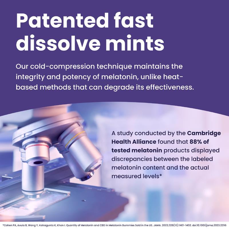 Neuro Melatonin 5mg Sleep & Recharge Mints (72 Pieces) - Fast Dissolve Melatonin Sugar Free Mints with Lemon Balm & Chamomile for Better Sleep - Night Berry Flavor – Premium Health & Beauty Product by Everbeaut.