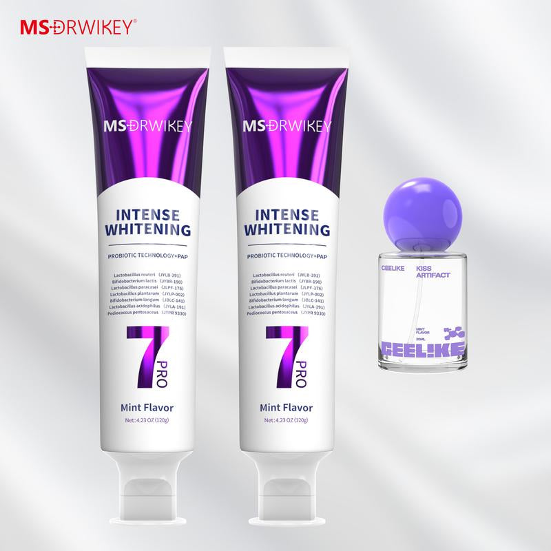 MSDRWIKEY Oral Care Set: 2 SP-6 Probiotic Toothpastes + 1 Probiotic Oral Spray | Complete Oral Health and Long-Lasting Fresh Breath - Everbeaut