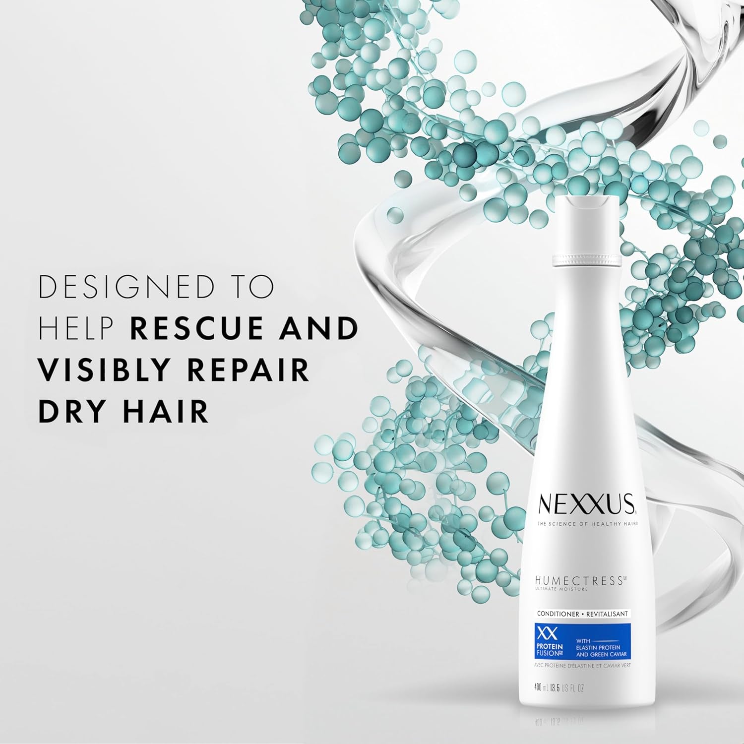 Nexxus Humectress Ultimate Moisture Conditioner – Professional Hydration for Dry Hair – Caviar & Protein Complex – Restores Softness, Body & Shine – 13.5 fl. oz – Premium Health & Beauty Product by Everbeaut.