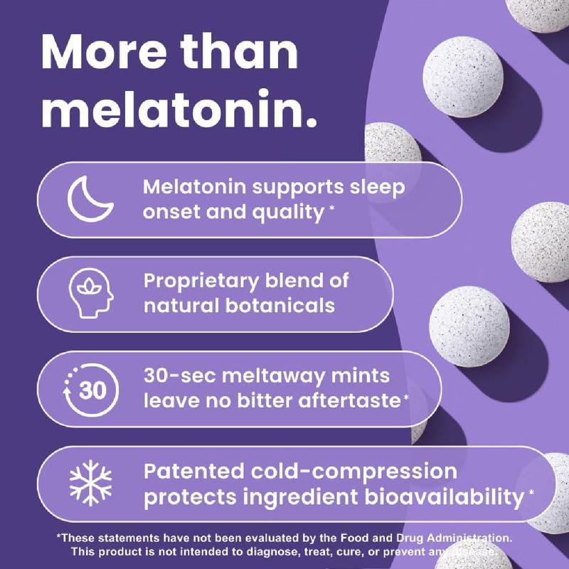 Neuro Melatonin 5mg Sleep & Recharge Mints (72 Pieces) - Fast Dissolve Melatonin Sugar Free Mints with Lemon Balm & Chamomile for Better Sleep - Night Berry Flavor – Premium Health & Beauty Product by Everbeaut.