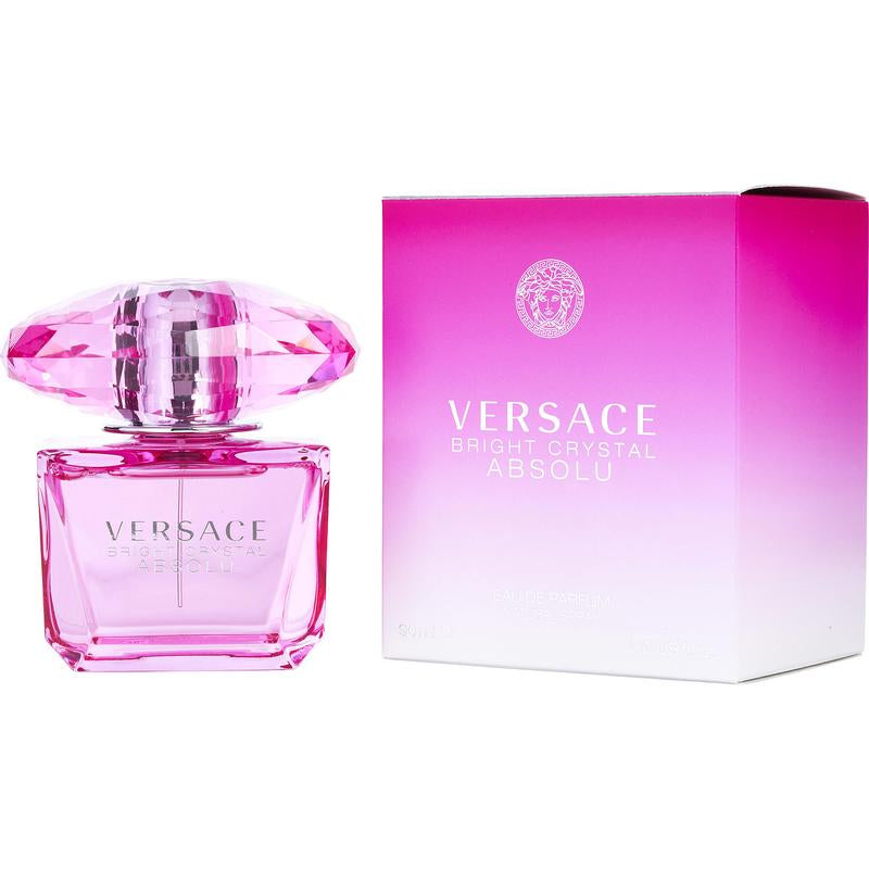 Versace Bright Crystal Absolu Eau de Parfum Spray for Women – 3.0 oz – Radiant, Long-Lasting Floral Fruity Perfume with Pomegranate, Peony & Amber – Premium Health & Beauty Product by Everbeaut.