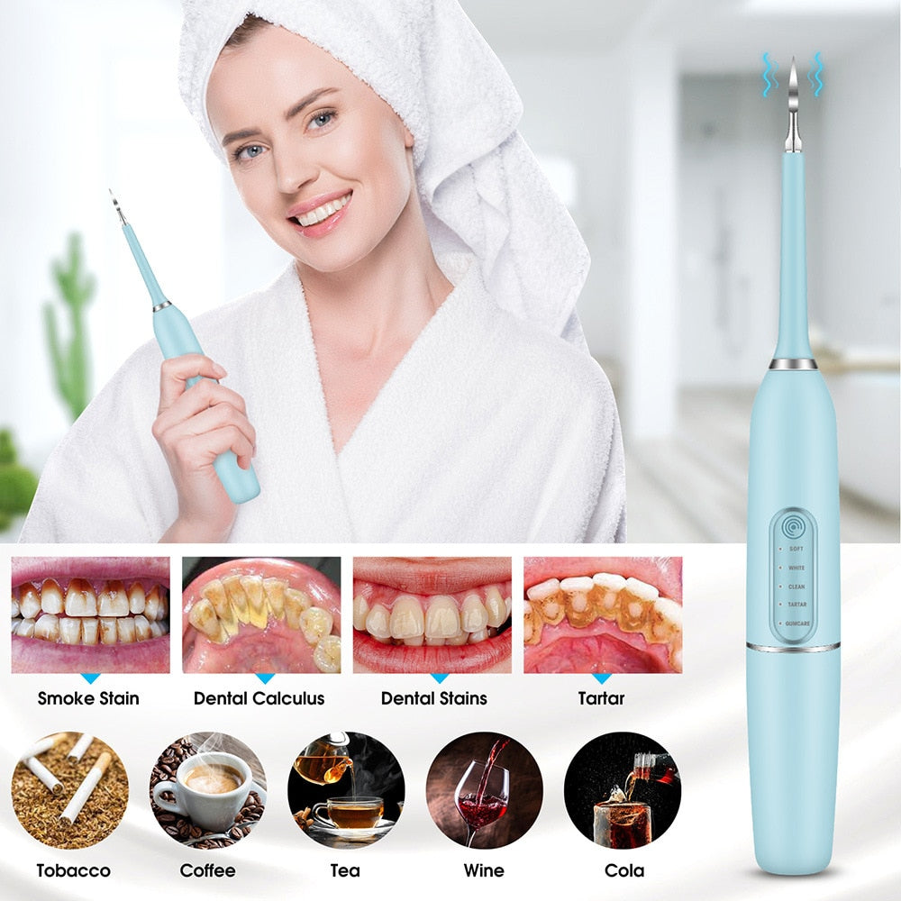 Portable Sonic Dental Scaler Electric Toothbrush Oral Teeth Tartar - Everbeaut