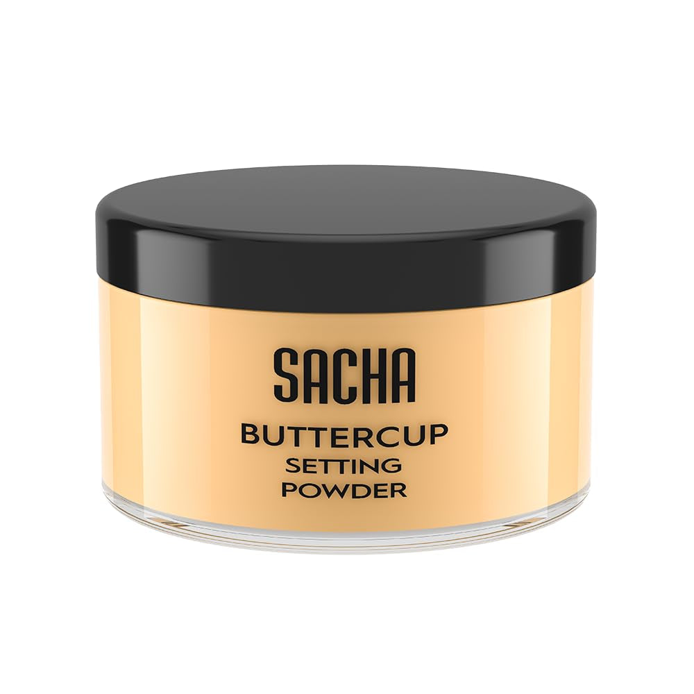 Sacha Buttercup Setting Powder – Professional Translucent Finishing Powder to Blur Fine Lines & Pores, No Ashy Flashback, Long-Lasting Smooth Matte Finish for All Skin Tones – Premium Health & Beauty Product by Everbeaut.