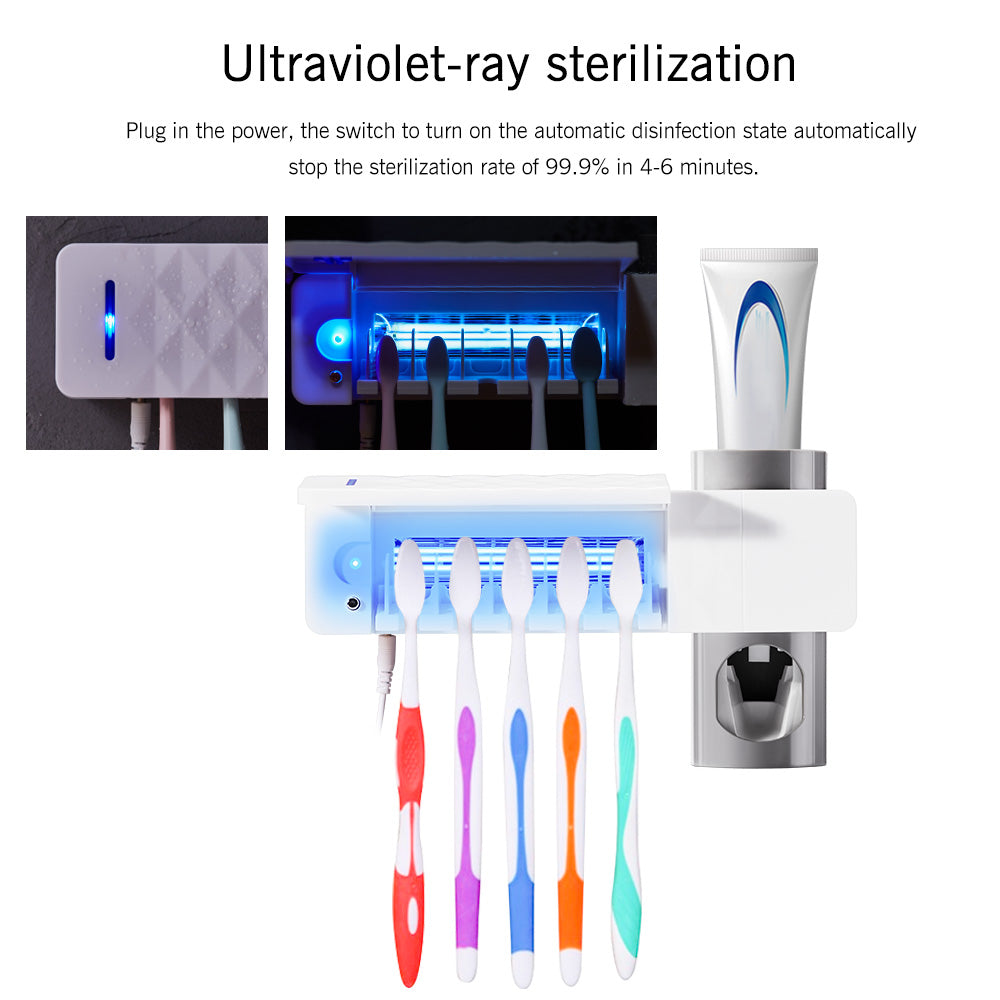 UV Toothbrush Sterilizer & Holder – Automatic Anti-Bacterial Toothbrush Cleaner, Wall-Mounted Design, Kills 99.9% of Germs – Premium Health & Beauty Product by Everbeaut.
