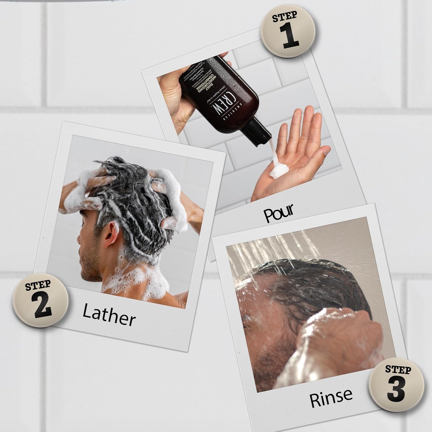 American Crew Daily Conditioner for Men – Moisturizing, Naturally Derived Vegan Formula – Strengthens & Softens Hair – Citrus Mint Fragrance – 33.8 fl oz - Everbeaut