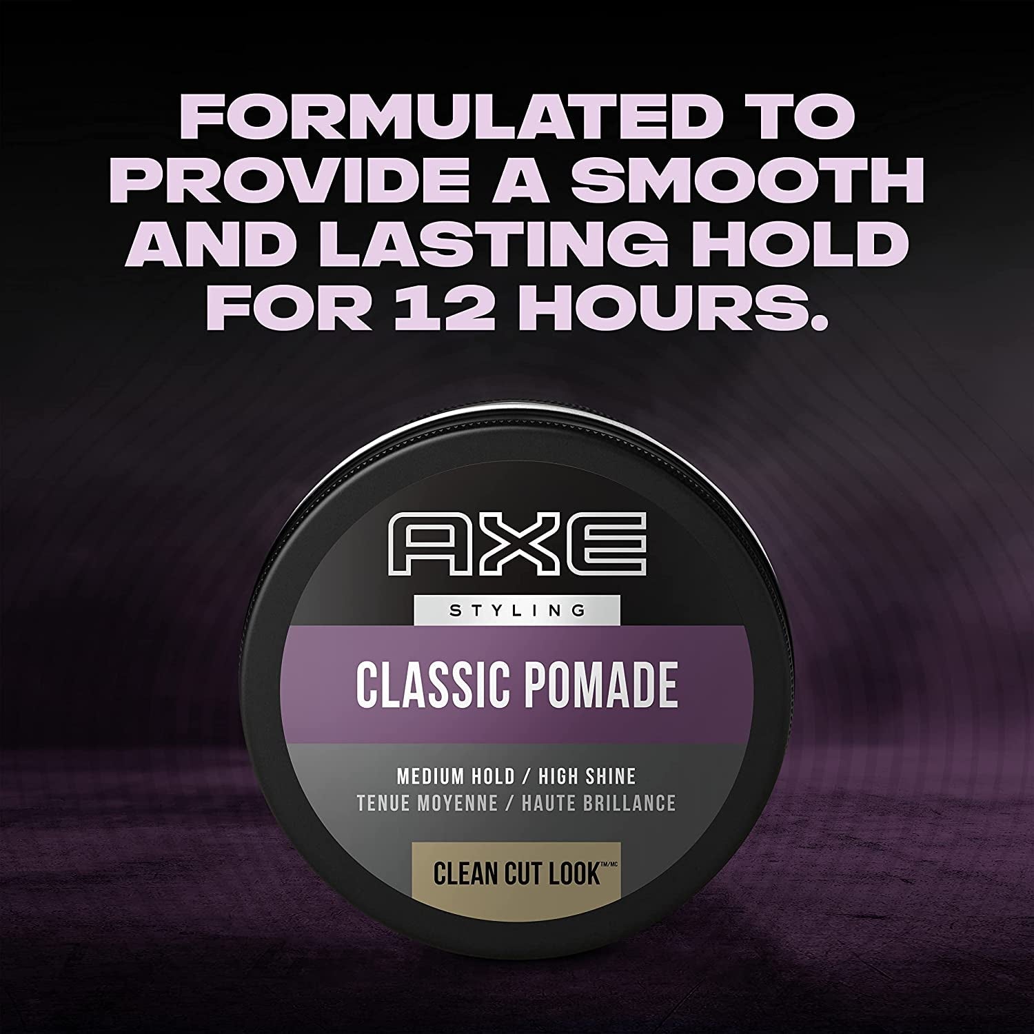 AXE Pomade for Men – Medium Hold & Natural Finish – Easy Hair Styling for Clean - Cut Looks – 2.64 oz Jars, 2 Count - Everbeaut