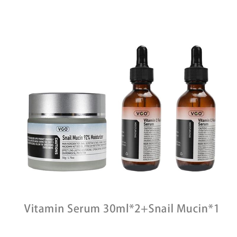 VGO Vitamin C Serum & Snail Mucin Gel Cream – Hydration & Radiance Set - Everbeaut