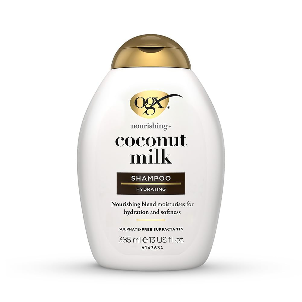 OGX Nourishing + Coconut Milk Moisturizing Shampoo – Hydrating, Restorative Formula for Soft, Healthy Hair – Sulfate-Free Surfactants, Paraben-Free – 13 fl. oz – Premium Health & Beauty Product by Everbeaut.