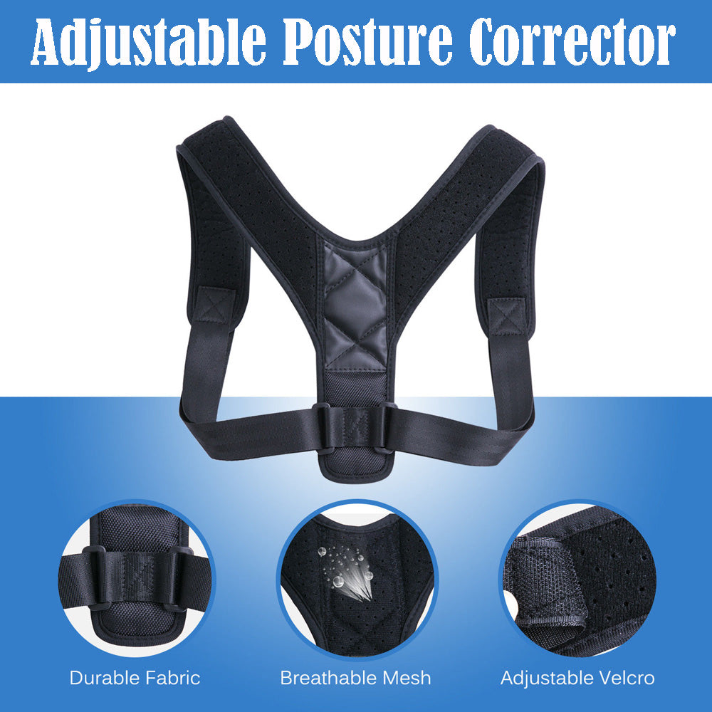 Adjustable Posture Corrector for Women & Men – Lightweight Back Support Brace for Neck, Shoulder & Upper/Lower Back Pain Relief | Invisible Under Clothes – Premium Health & Beauty Product by Everbeaut.