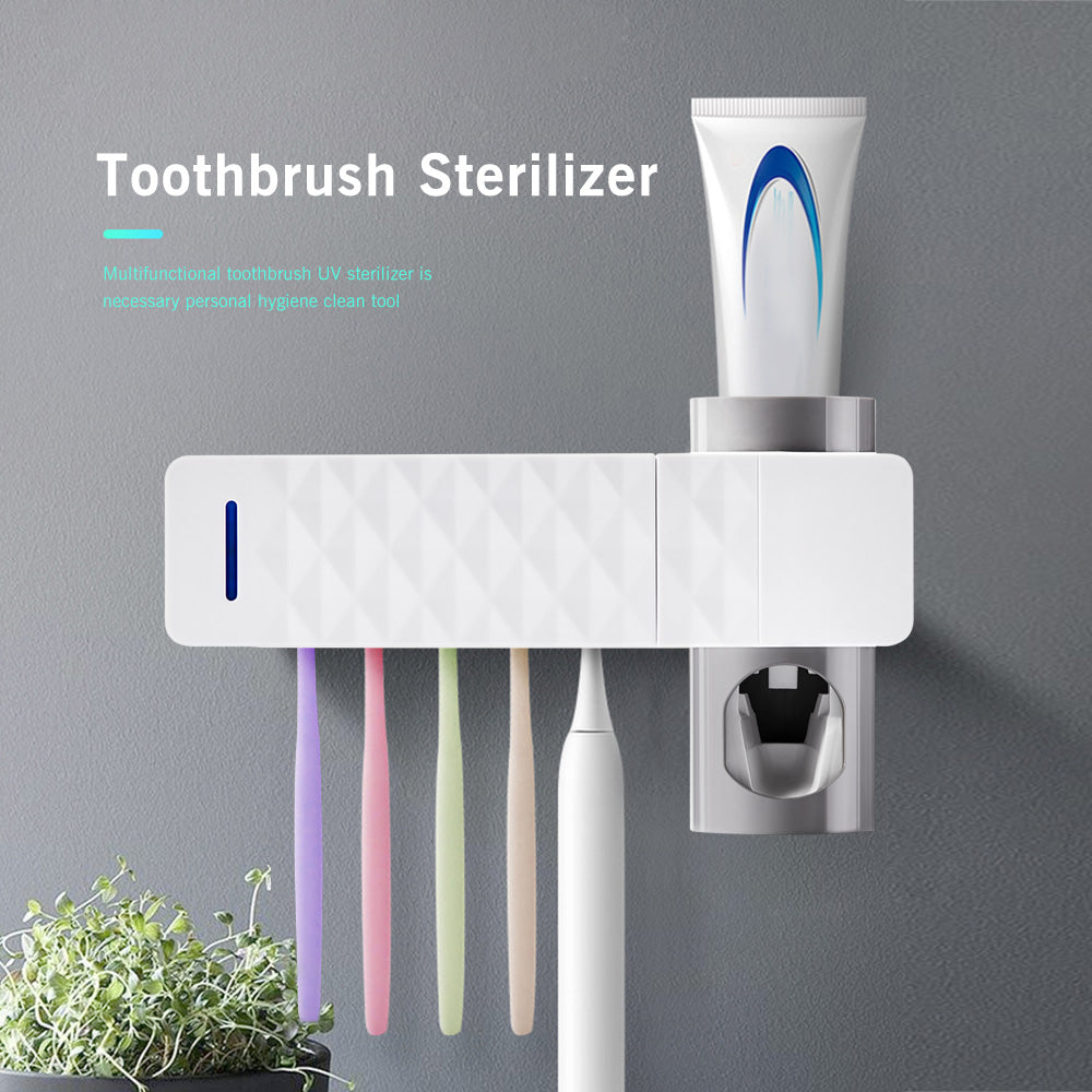 UV Toothbrush Sterilizer & Holder – Automatic Anti-Bacterial Toothbrush Cleaner, Wall-Mounted Design, Kills 99.9% of Germs – Premium Health & Beauty Product by Everbeaut.