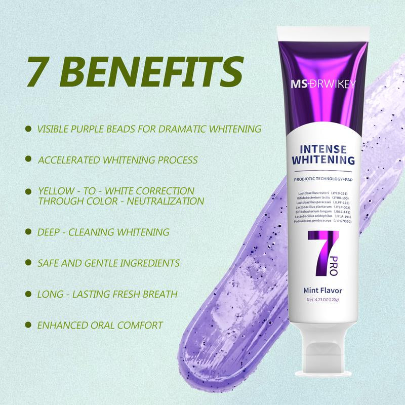 MSDRWIKEY Oral Care Set: 2 SP-6 Probiotic Toothpastes + 1 Probiotic Oral Spray | Complete Oral Health and Long-Lasting Fresh Breath - Everbeaut