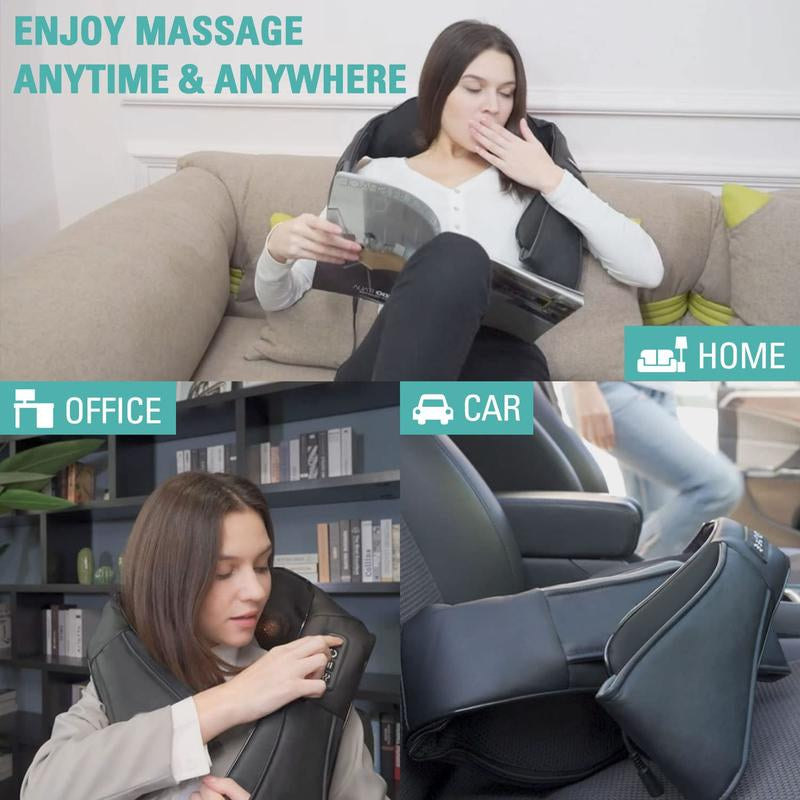 DAILYLIFE Shiatsu Neck & Back Massager – Electric Deep Tissue Shoulder Massager with Heat | Car & Home Massage Pillow for Neck, Back, Legs, and Foot Pain Relief – Perfect Gift for Men & Women – Premium Health & Beauty Product by Everbeaut.