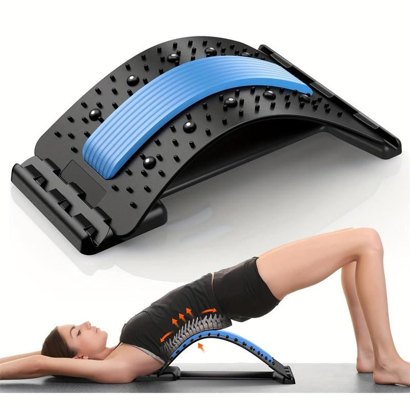 Adjustable Back Stretcher for Lower Back Pain Relief – 3-Level Lumbar Cracker Board & Spine Decompression Massager – Premium Health & Beauty Product by Everbeaut.