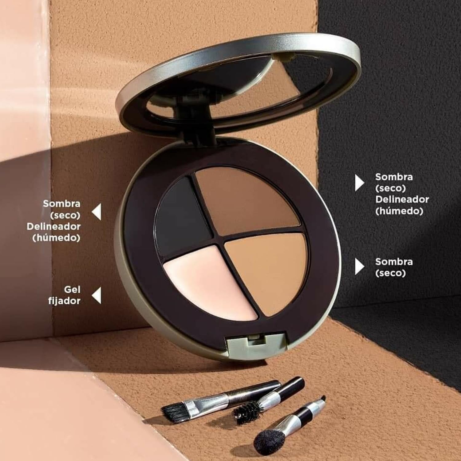 L'BEL Perfecting Brow & Eye Kit – 4.4 g Professional Palette for Defined Brows, Liner & Highlight, Long - Lasting Formula - Everbeaut