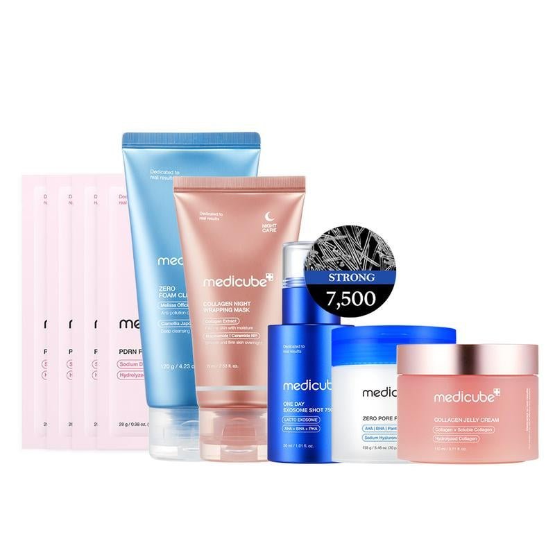 Medicube 7 - Day Glow Renewal Skincare Set – Korean Radiance Routine for Hydrated, Bright & Clear Skin - Everbeaut
