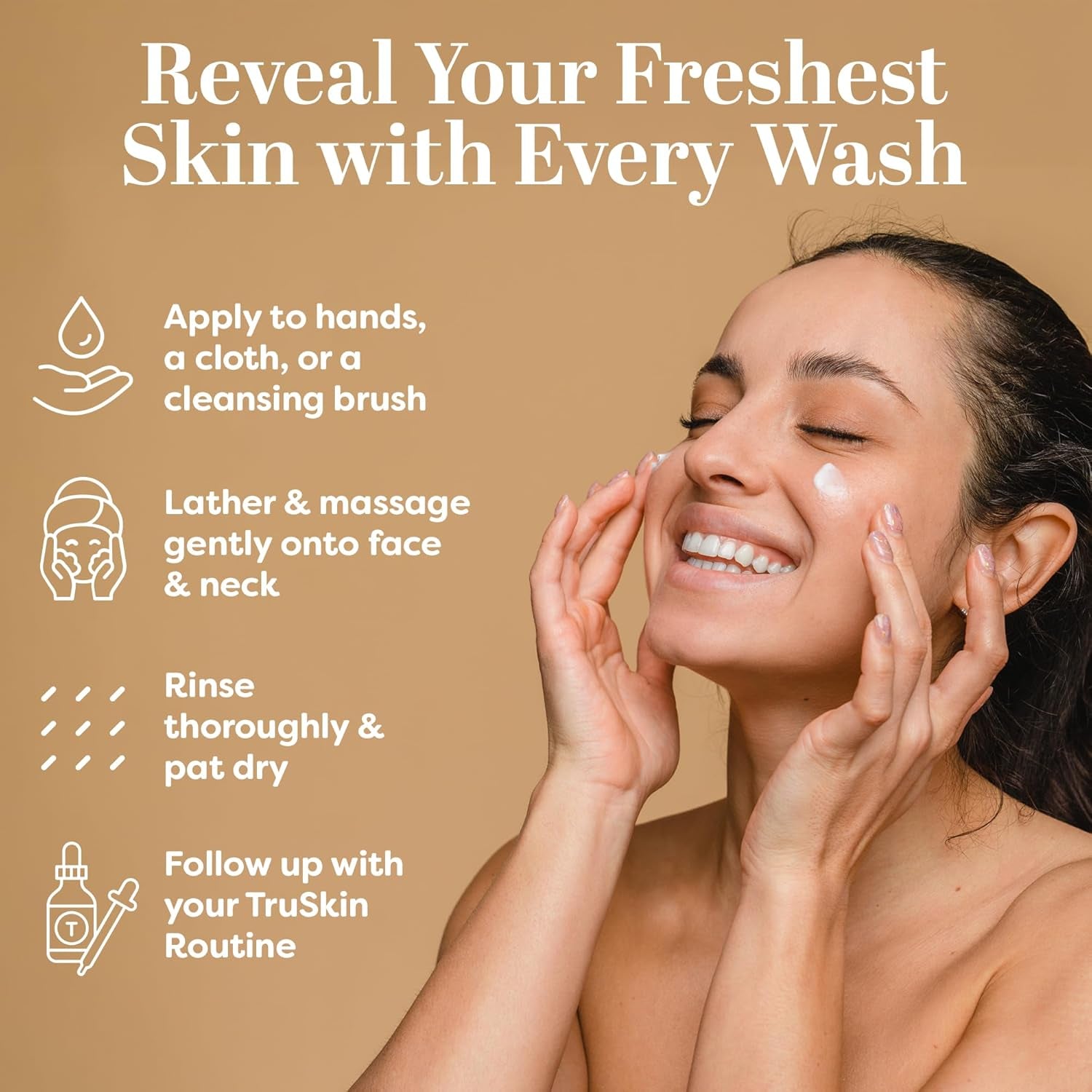 Soothing Cleansing Milk for Face – Gentle Facial Cleanser for Sensitive Skin with Plant-Based Rice & Oat Milk plus Hyaluronic Acid - Gently Removes Make-Up without Stripping Skin, 4.2 Fl Oz - Everbeaut