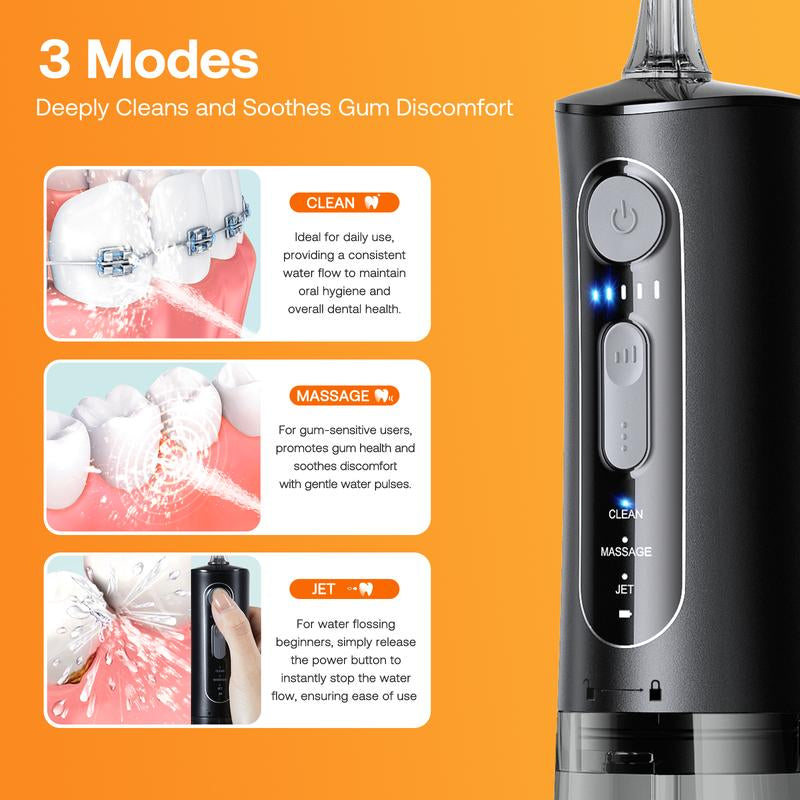 Bitvae C5/C6 Water Flosser for Teeth - Cordless Portable Oral Irrigator, Powerful and Rechargeable, IPX7 Waterproof for Brace Care - Dental Kit