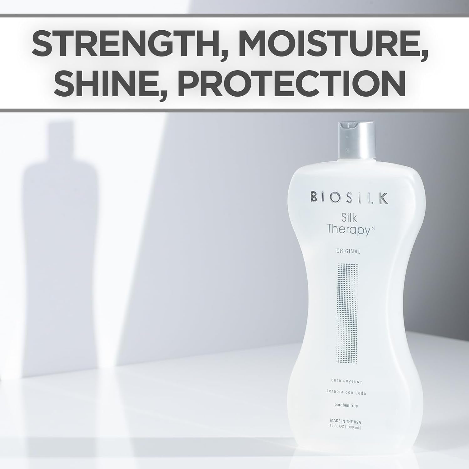 BioSilk Silk Therapy Conditioner – Moisturizing, Shine-Boosting Formula for Smooth, Manageable Hair – Sulfate-Free, Paraben-Free, Cruelty-Free – 34 oz Professional Size – Premium Health & Beauty Product by Everbeaut.