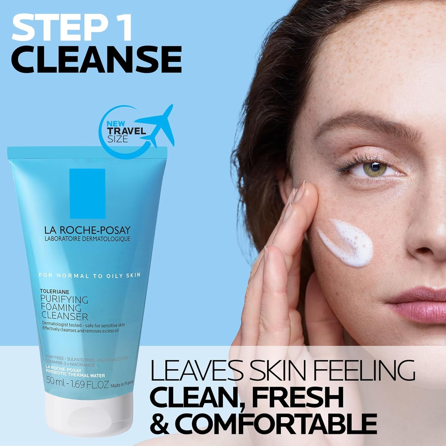 La Roche-Posay Toleriane Double Repair Face Moisturizer, Daily Moisturizer Face Cream with Ceramide & Niacinamide for All Skin Types, Immediate Comfort & Long Lasting Hydration, Fragrance Free - Everbeaut