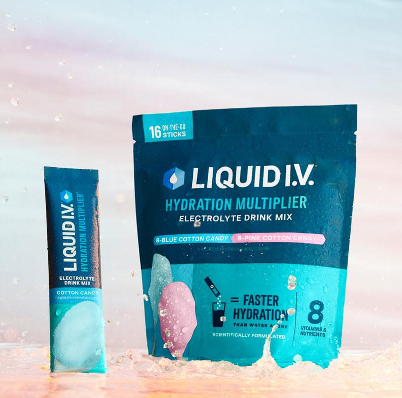 Liquid I.V.® Hydration Multiplier Electrolyte Drink Mix – Variety Pack (16 Sticks) | Cotton Candy, Rainbow Sherbet & Firecracker Popsicle Flavors | Rapid Rehydration Powder for Energy, Wellness & Recovery – Premium Health & Beauty Product by Everbeaut.