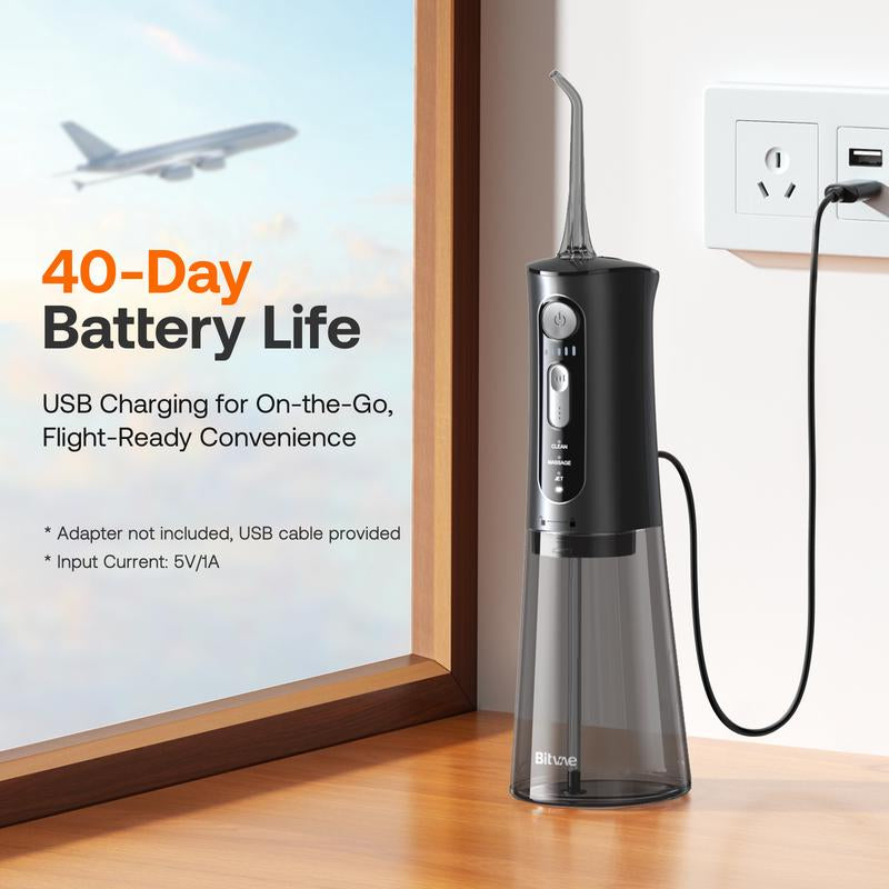 Bitvae C5/C6 Water Flosser for Teeth - Cordless Portable Oral Irrigator, Powerful and Rechargeable, IPX7 Waterproof for Brace Care - Dental Kit