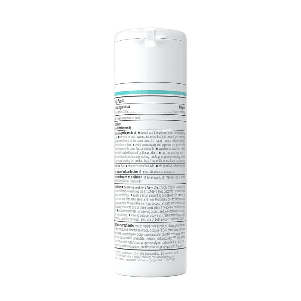 Acne Cleanser - Benzoyl Peroxide Face Wash and Acne Treatment - Daily Facial Cleanser and Hyularonic Acid Moisturizer with Exfoliating Beads - 90 Day Supply, 6 Oz