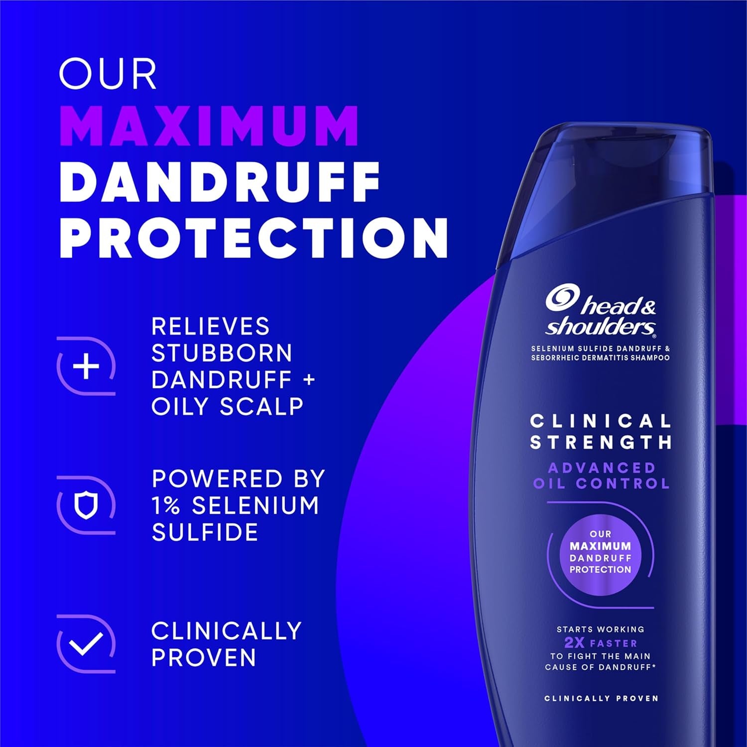 Head & Shoulders Clinical Strength Dandruff Shampoo – Selenium Sulfide Anti-Dandruff Formula for Severe Flaking & Itch Relief – Cooling Menthol – 13.5 fl. oz, 2-Pack – Premium Health & Beauty Product by Everbeaut.