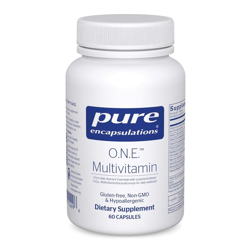 Encapsulations O.N.E. Multivitamin - Once Daily Multivitamin with Antioxidant Complex Metafolin, Coq10, and Lutein to Support Vision, Cognitive Function, and Cellular Health* - 60 Capsules Healthcare Natural Supplement Dietary Fitness Edible Eye Bathroom