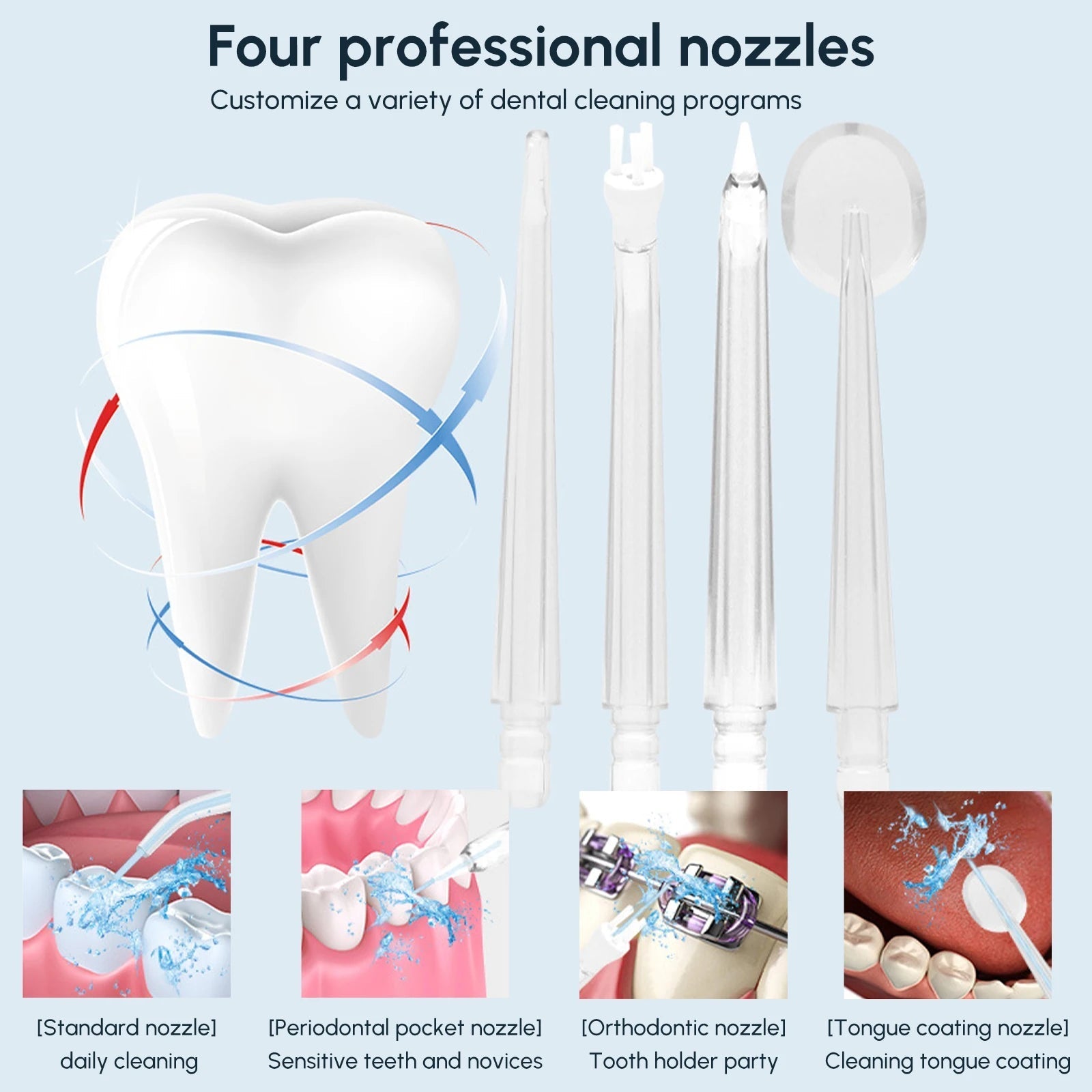 Cordless Water Dental Flosser Rechargeable Oral Irrigator Tooth Care - Everbeaut