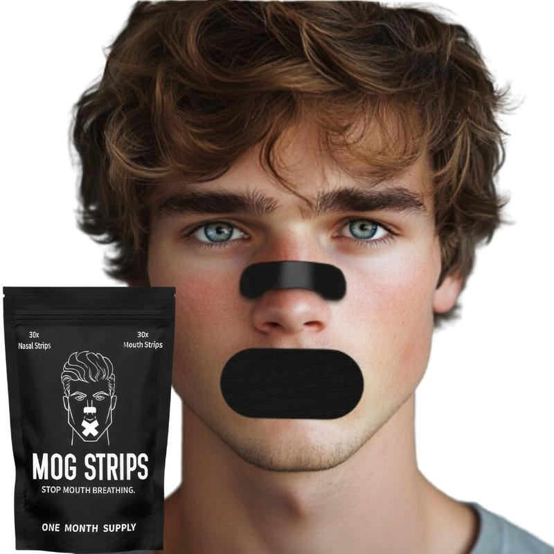 Mog Strips, One Month Supply, for Sleep, Exercise, Mouth Tape, Nose Tape, Strips, Long Lasting Adhesive, Yoga, Gym, Comfort Comfort Skincare Comfort Skincare Outdoor Sport