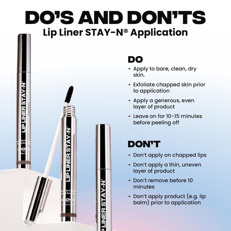 All - Day Lip Liner Stay - N™ – Peel - Off Lip Stain with Hyaluronic Acid & Vitamin E | Smudge - Proof Definition - Everbeaut