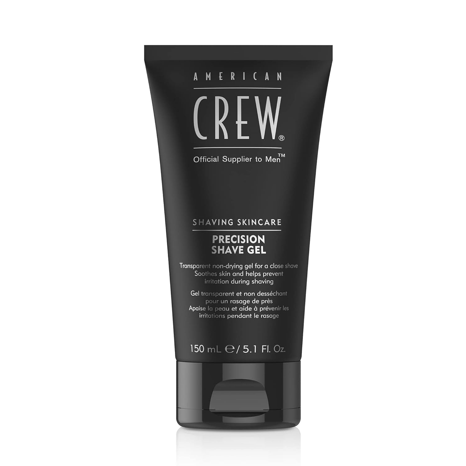 American Crew Precision Shave Gel for Men – Cooling Clear Formula for Razor - Accurate, Irritation - Free Shaving (5.1 oz) - Everbeaut